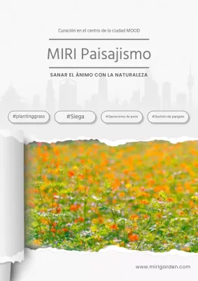 Promocionar una sencilla empresa de paisajismo en verde y blanco