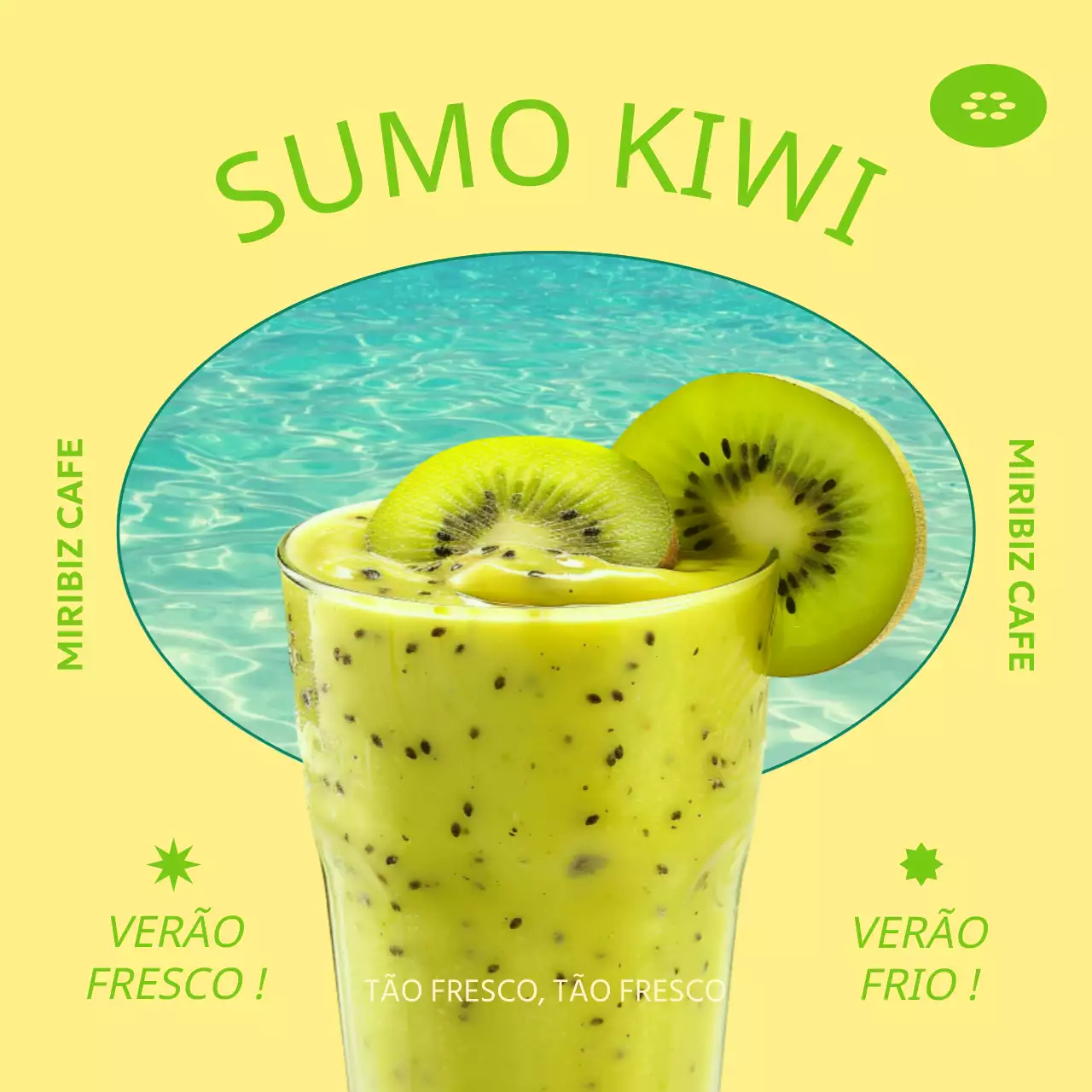 Faixa de sumo de kiwi para o manter fresco no verão