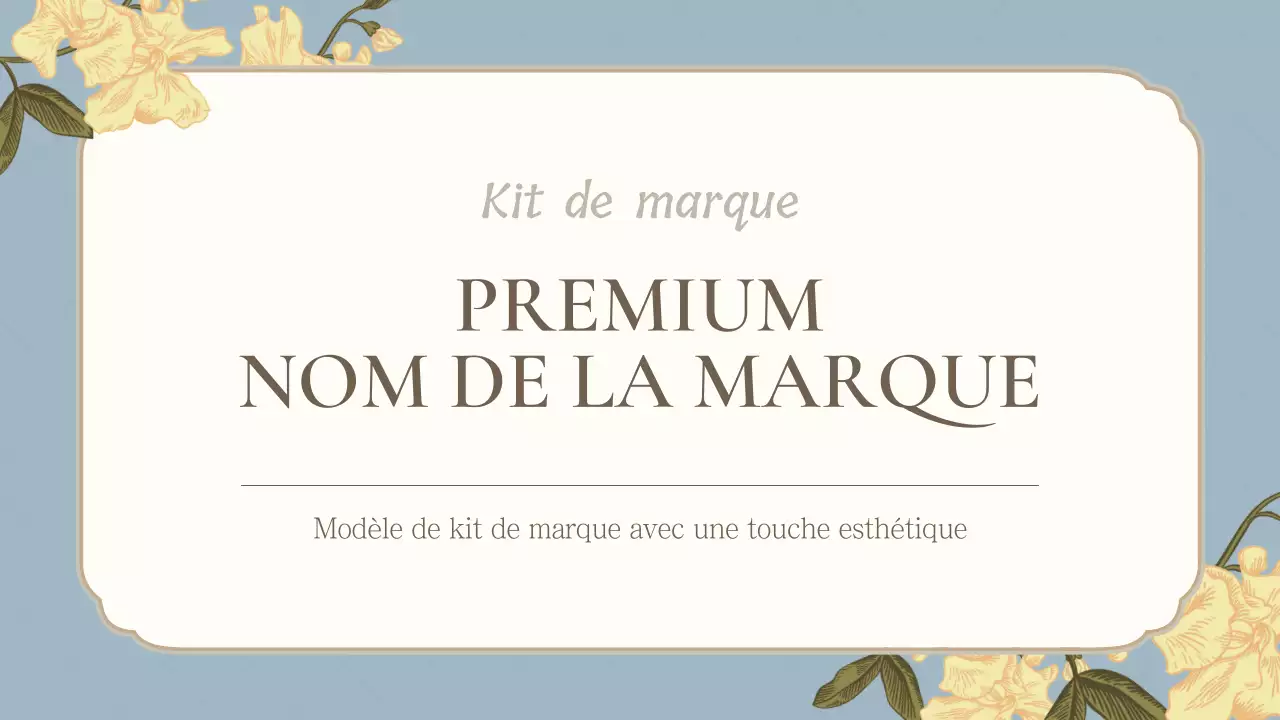 Une déclaration de marque luxueuse en bleu clair