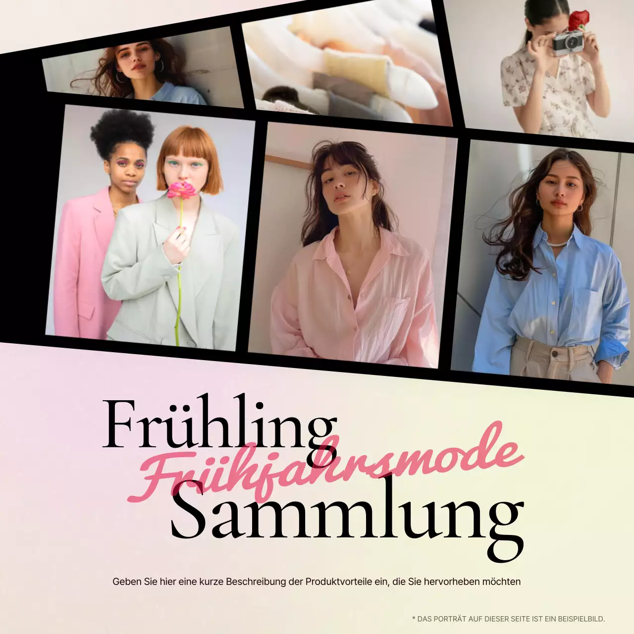 Förderung eines trendigen Modebezugs in Rosa
