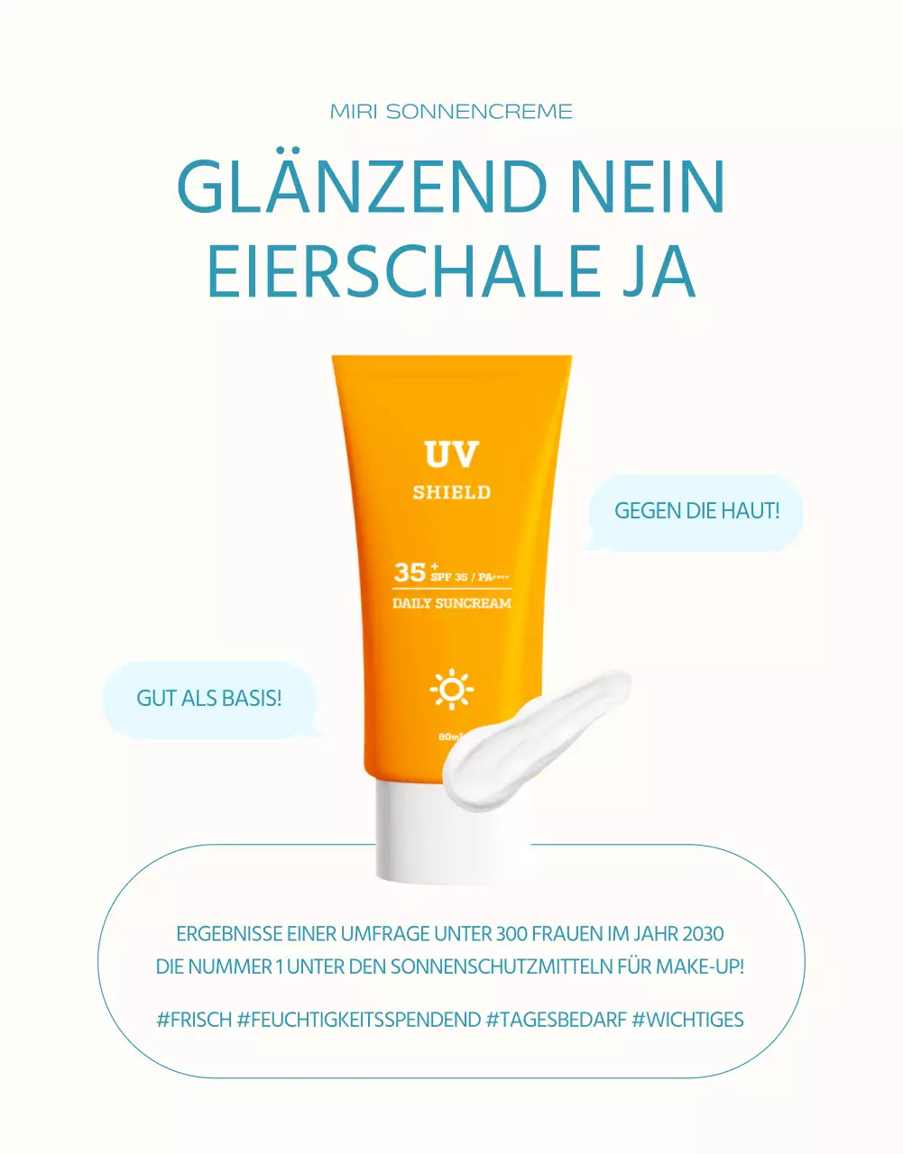 Ein einfacher Sonnenschutz in Hellblau und Orange erklärt