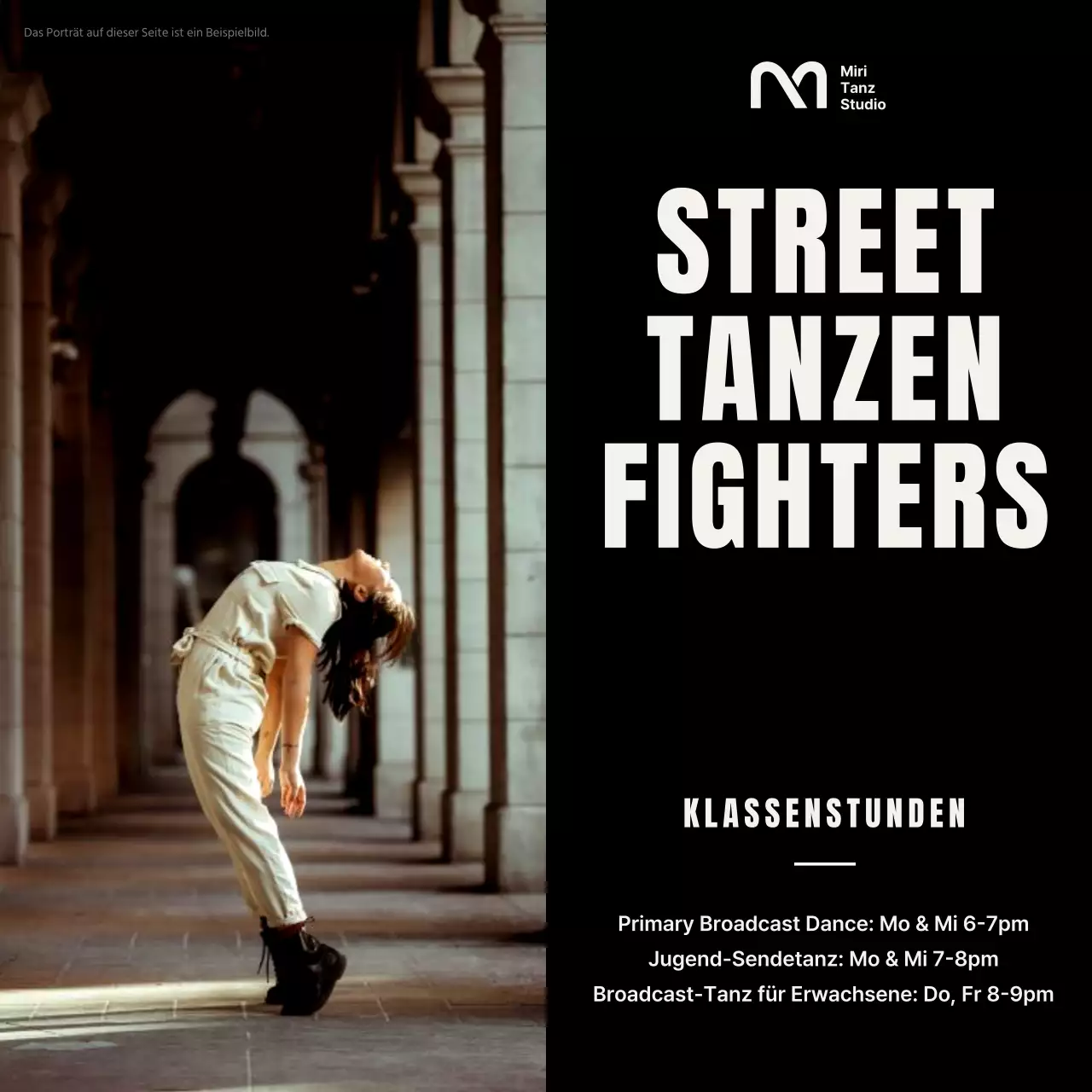 Förderung des modernen Tanzunterrichts in Schwarz-Weiß