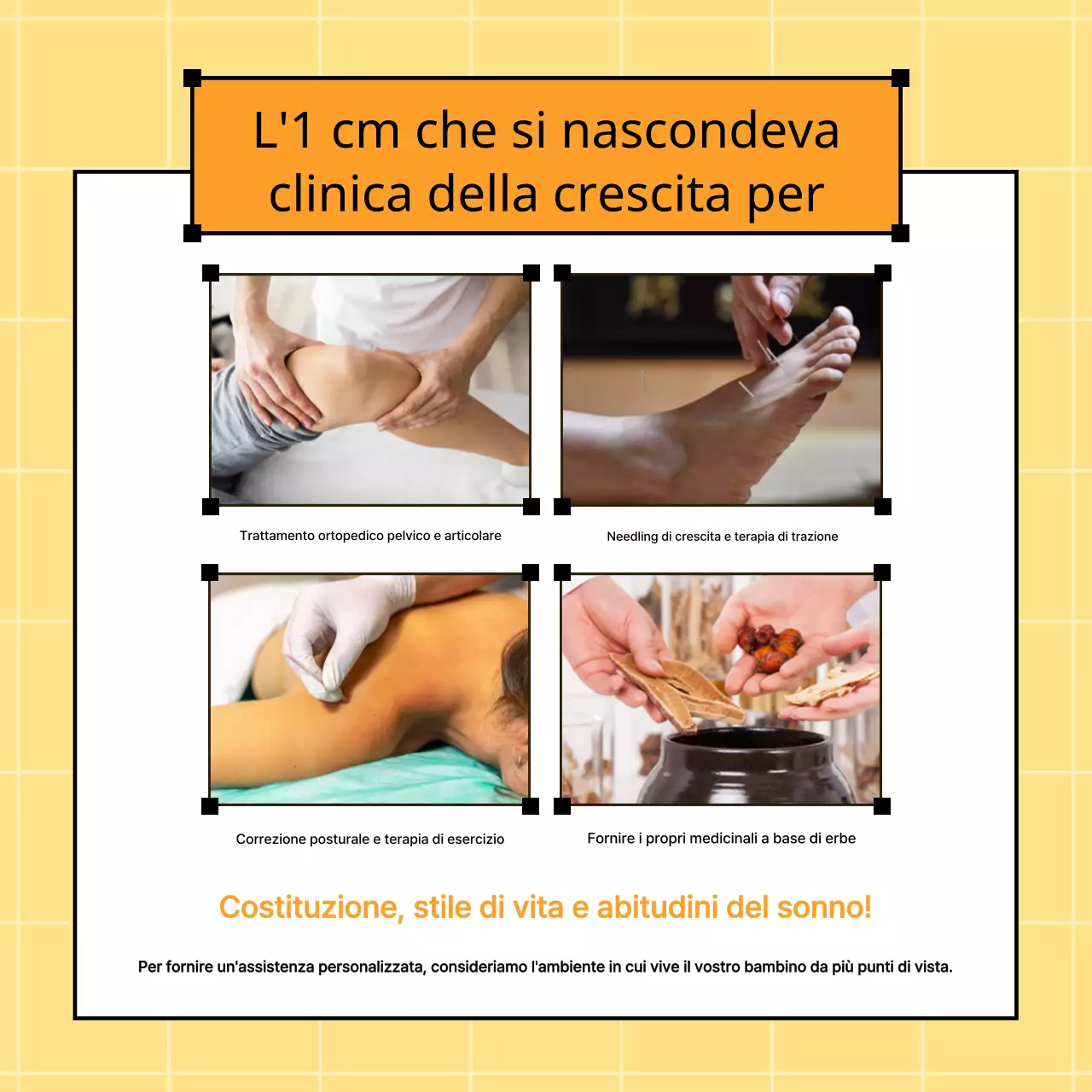 Promozione dell'incantevole clinica per la crescita dei bambini di Yellow