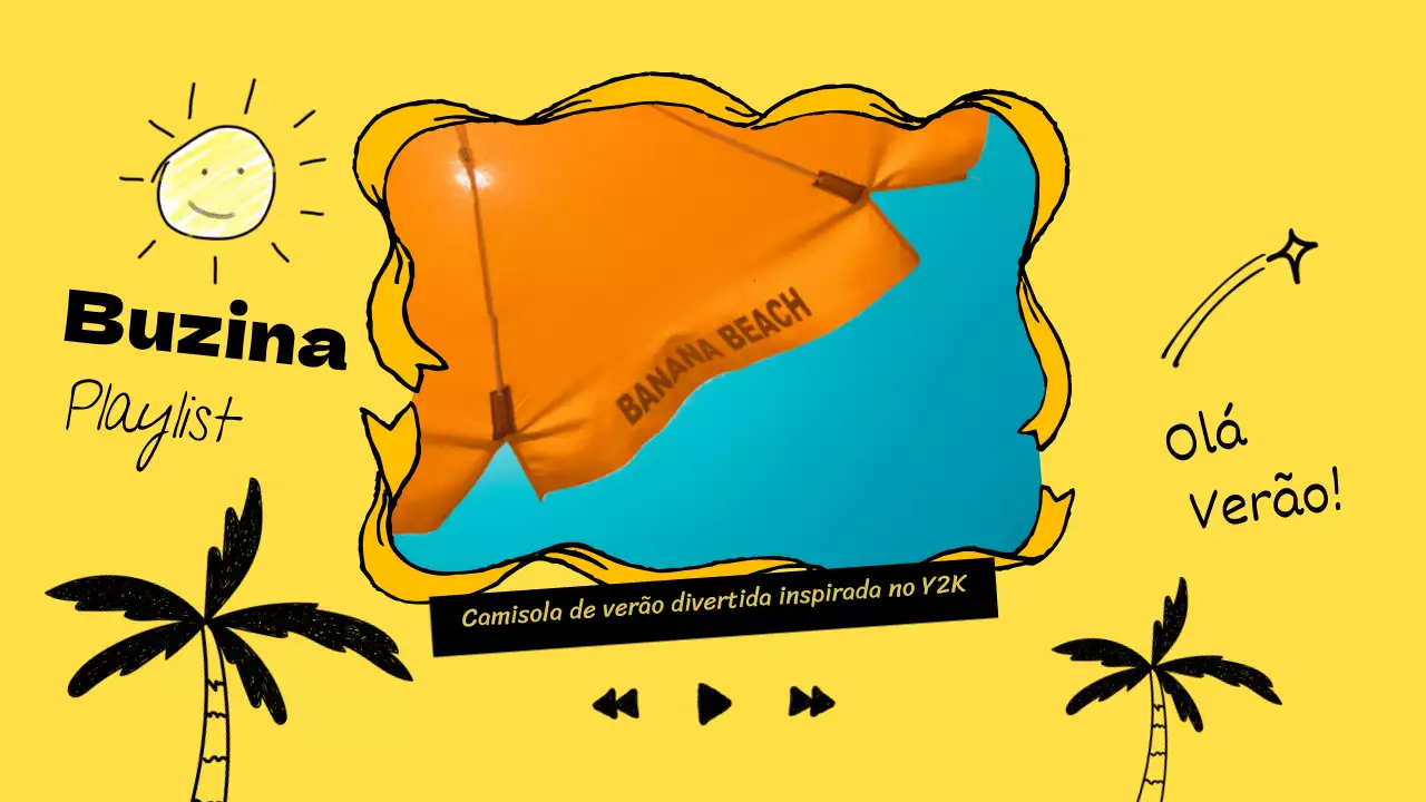 Capa para lista de reprodução de música de verão em amarelo e preto