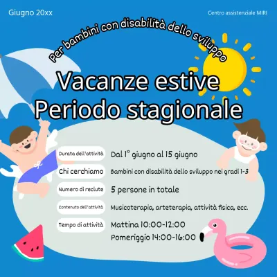 Informazioni sul termine stagionale delle vacanze estive azzurre e blu