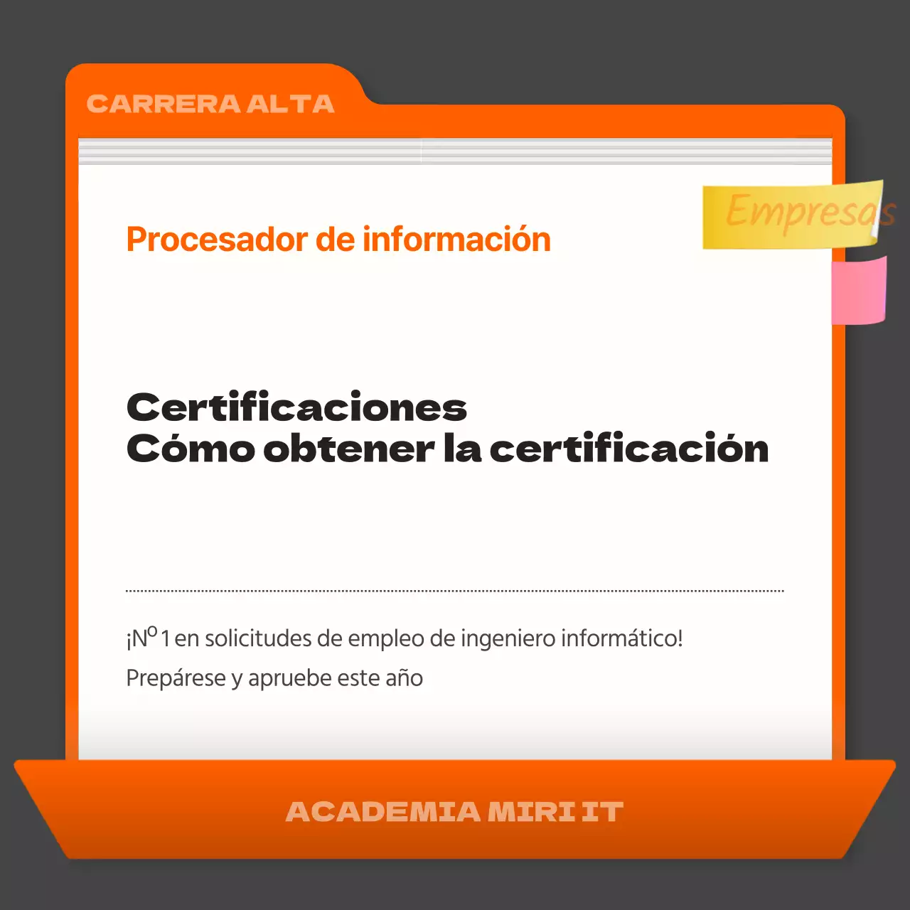 Un simple anuncio de calificación gris y naranja