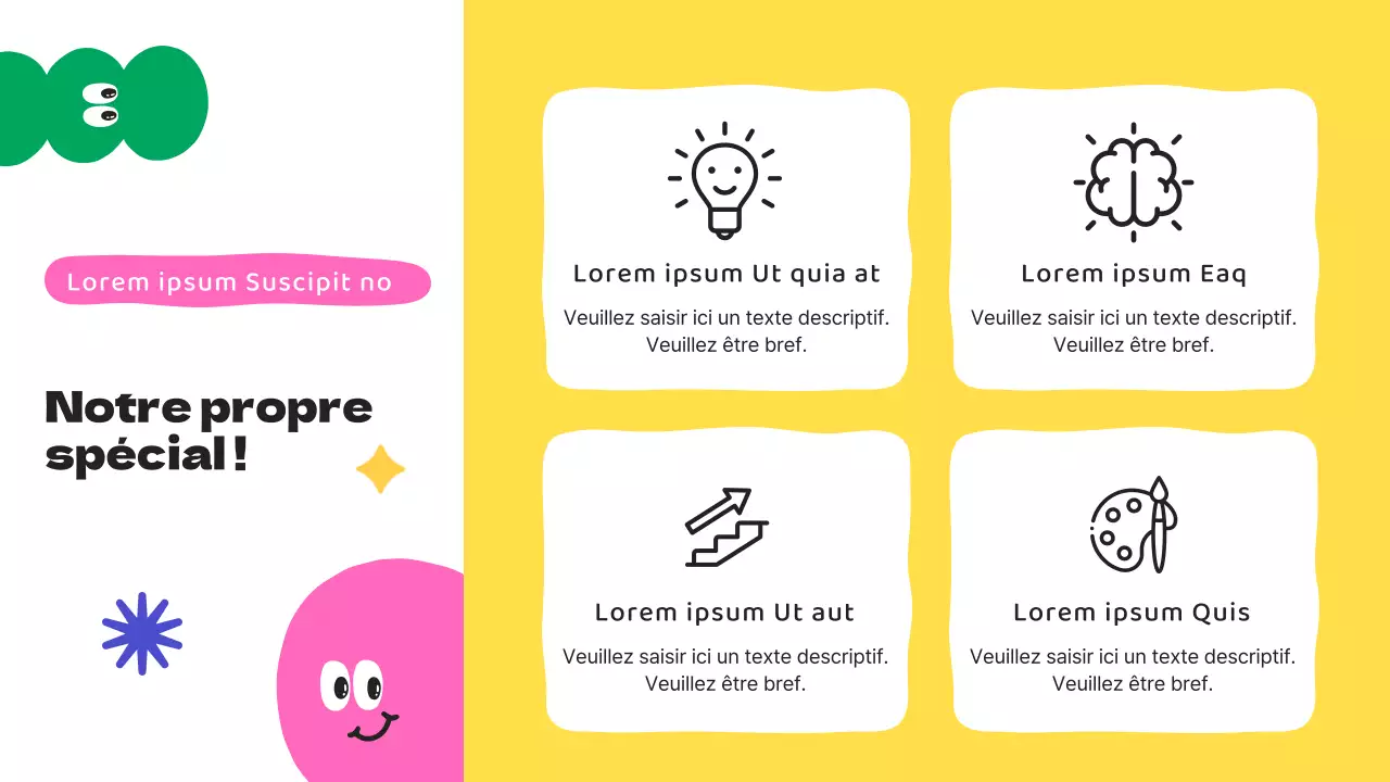 Présentation de l'atelier d'art confortable de Yellow et Violet