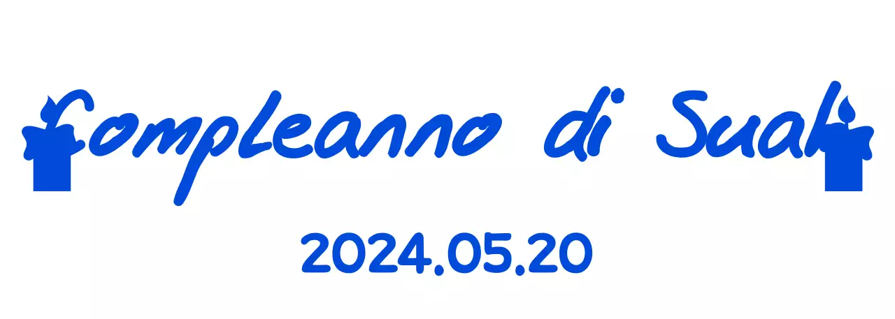 Design di compleanno con scrittura a mano e icone di candele