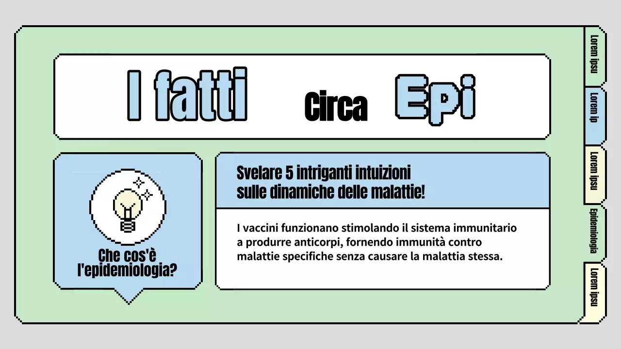 Un simpatico programma di lezioni di scienze primarie in azzurro e verde chiaro