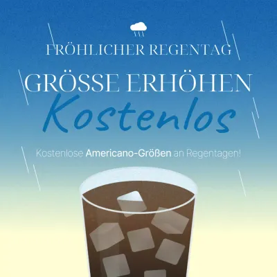 Vintage-Regenzeit-Anzeige in Elfenbein und Blau