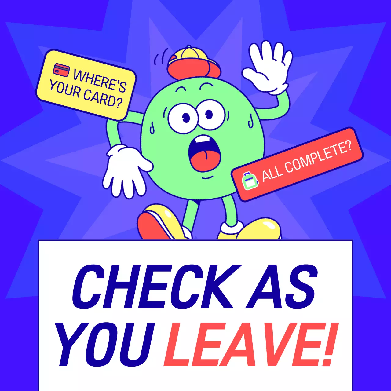 Purple and fluorescent kitschy unattended store lost and found notice