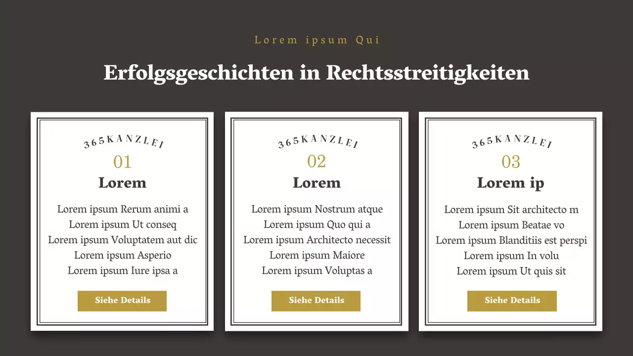 Einfaches braunes und weißes Firmenprofil einer Anwaltskanzlei