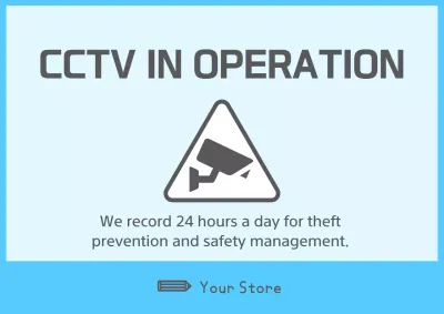 Blue Minimal Security Notice Poster