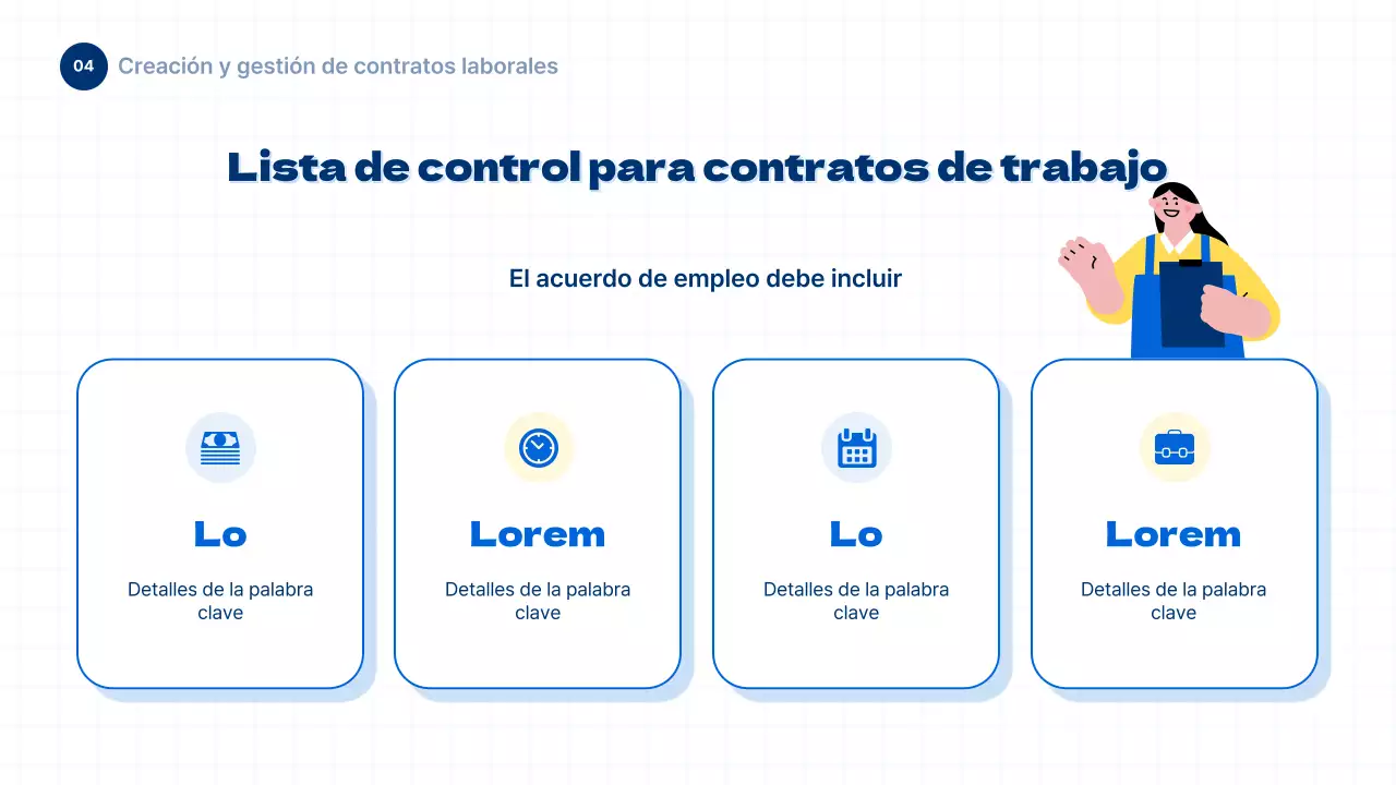Información sobre legislación laboral juvenil en estilo azul y sencillo