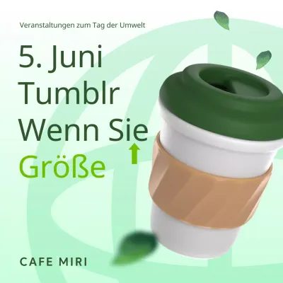Förderung eines minimalistischen Earth Day tumblr size-up Events mit Grün und Einjährigen