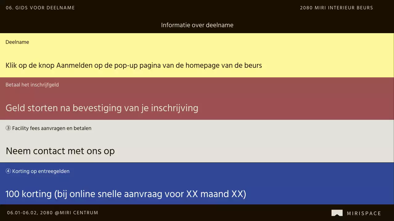 De oproep voor bedrijven om deel te nemen aan de moderne interieurbeurs Bruin en Blauw promoten