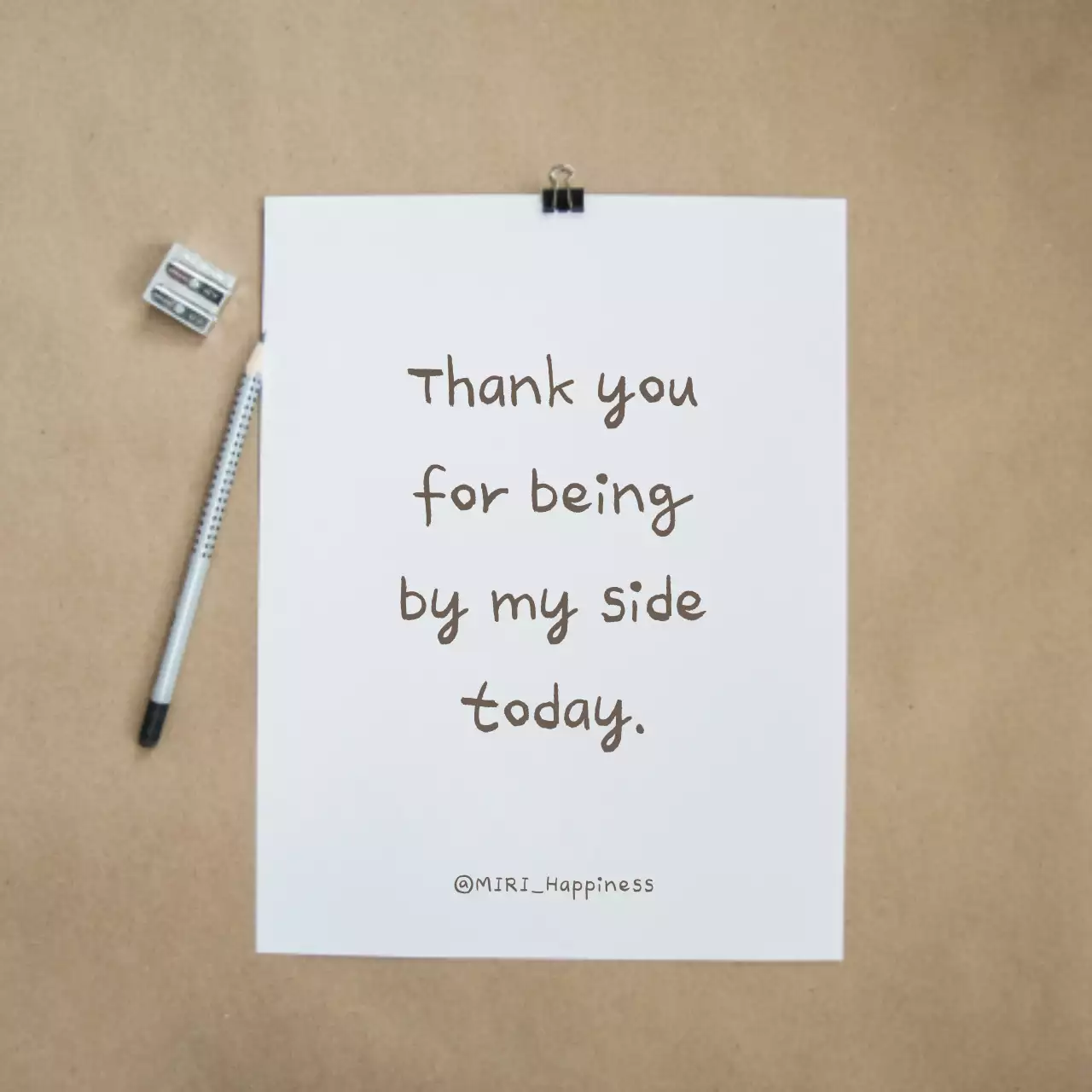 Simple beige and white gratitude quote post