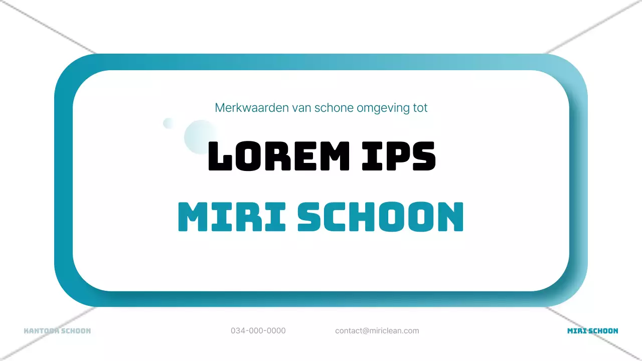 Een lichtblauwe, moderne verticale prospectus voor schoonmaakdiensten op kantoor