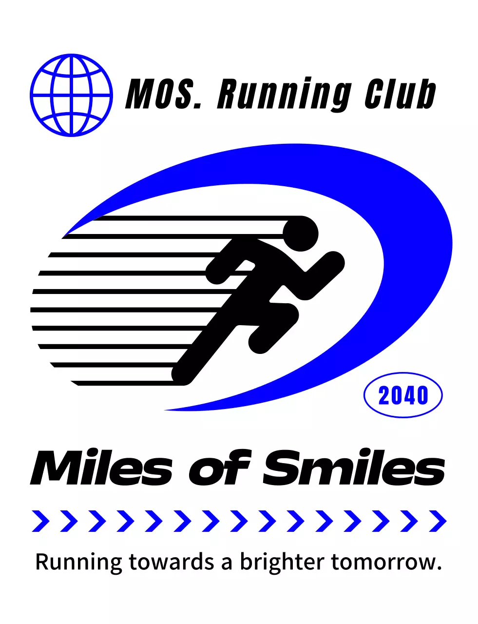 A running club t-shirt that makes you feel fast