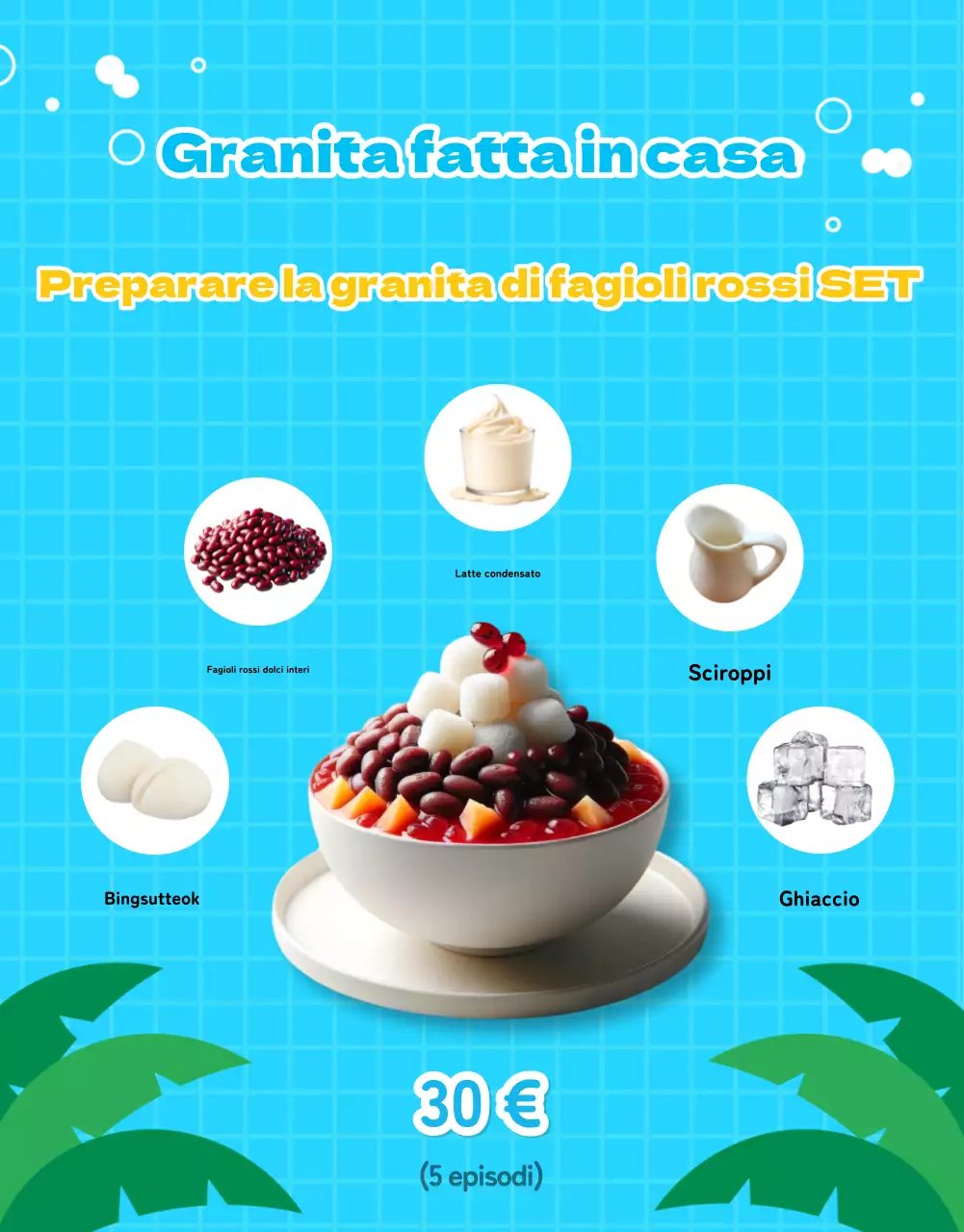 Promuovere una bella promozione estiva in azzurro