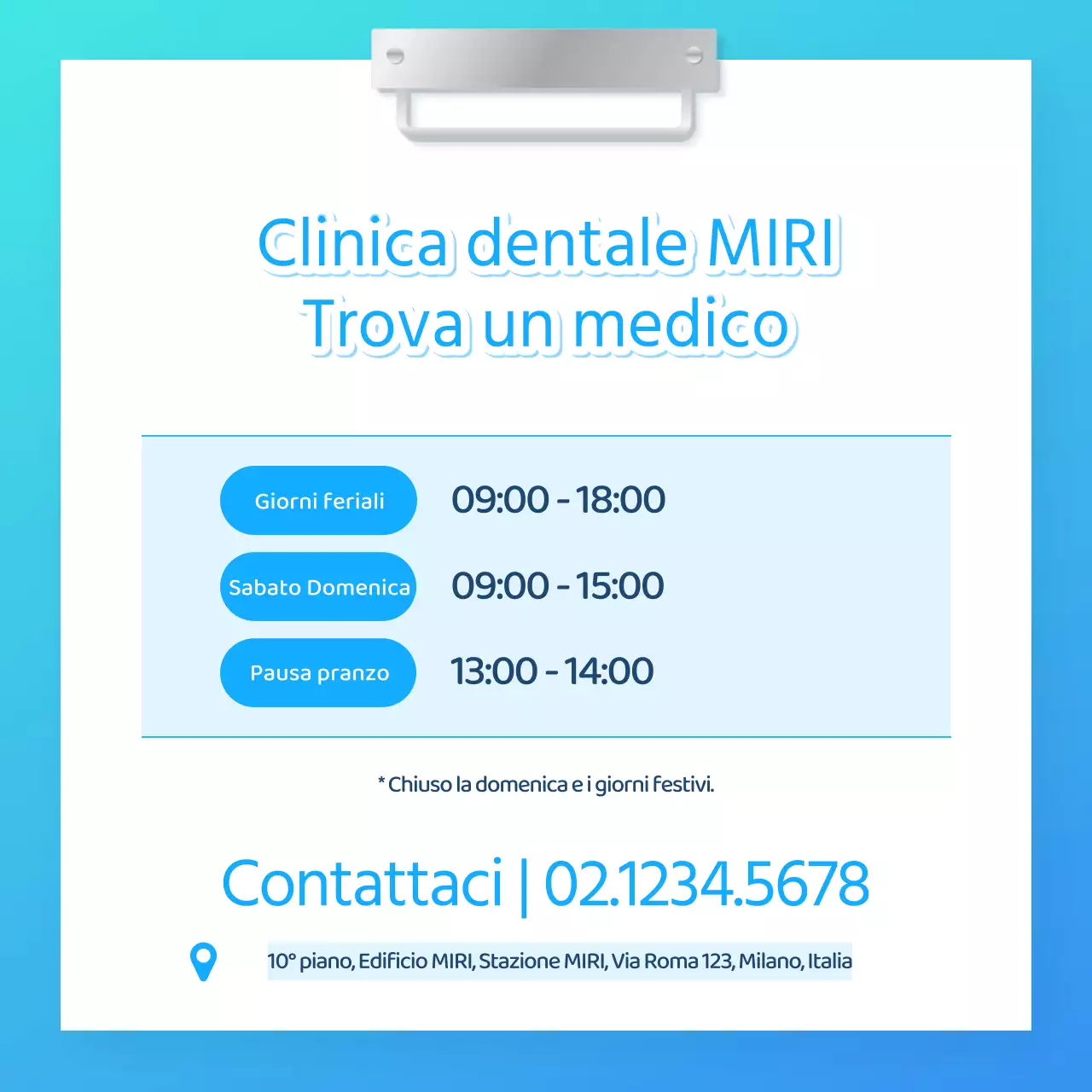 Promuovete il vostro studio dentistico azzurro