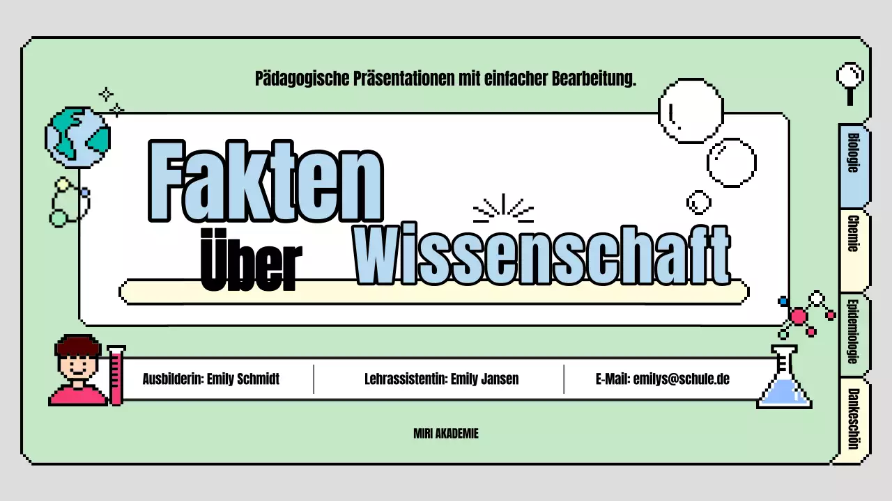 Niedlicher Unterrichtsplan für die Grundschule in Hellblau und Hellgrün