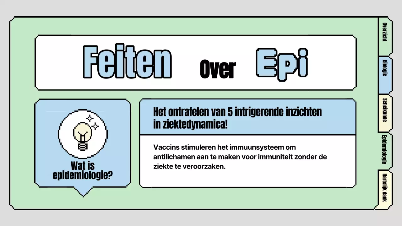 Schattig primair wetenschappelijk lesplan in lichtblauw en lichtgroen