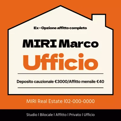 Annunci di vendita di immobili evidenziati in arancione e nero