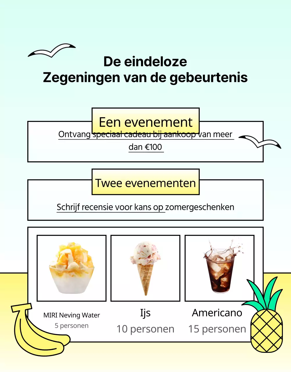 Promoot een tropische zomer in lichtblauw en roze