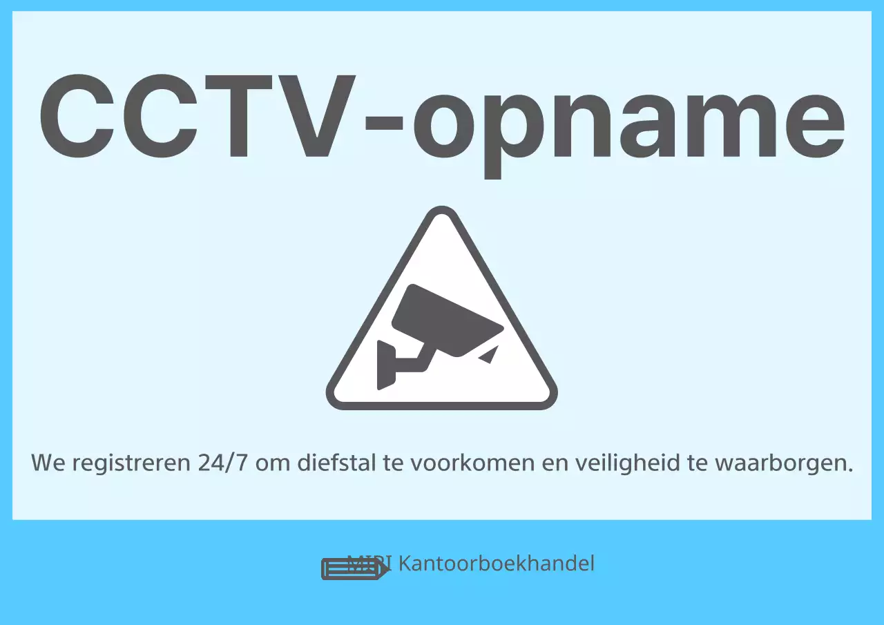 Lichtblauwe minimalistische onbemande winkel CCTV opname bericht