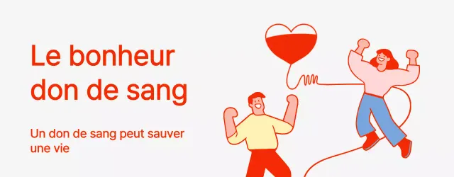 Illustration d'un concept de don de sang en rouge et gris