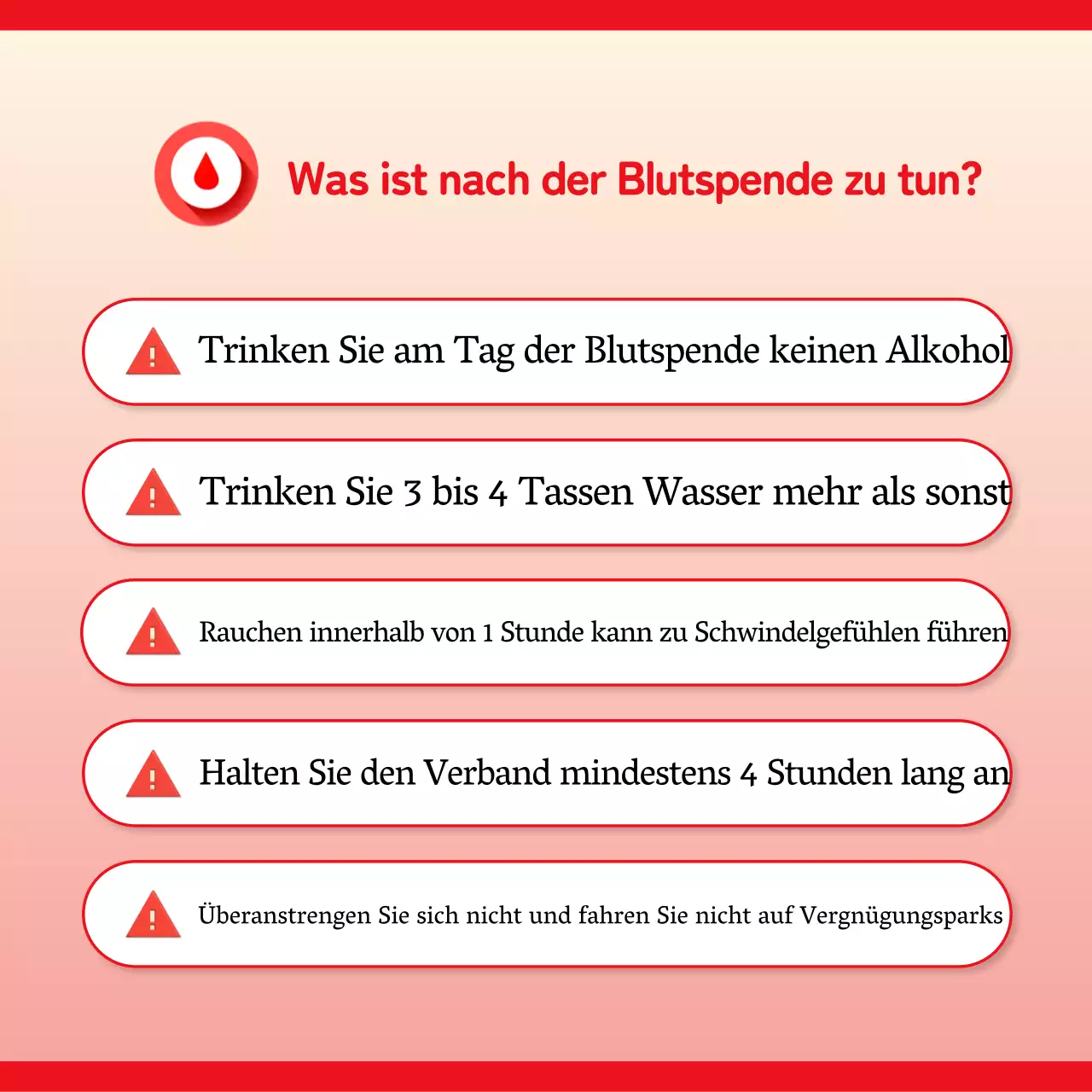 Der einfache Aufruf der Roten zum Blutspenden