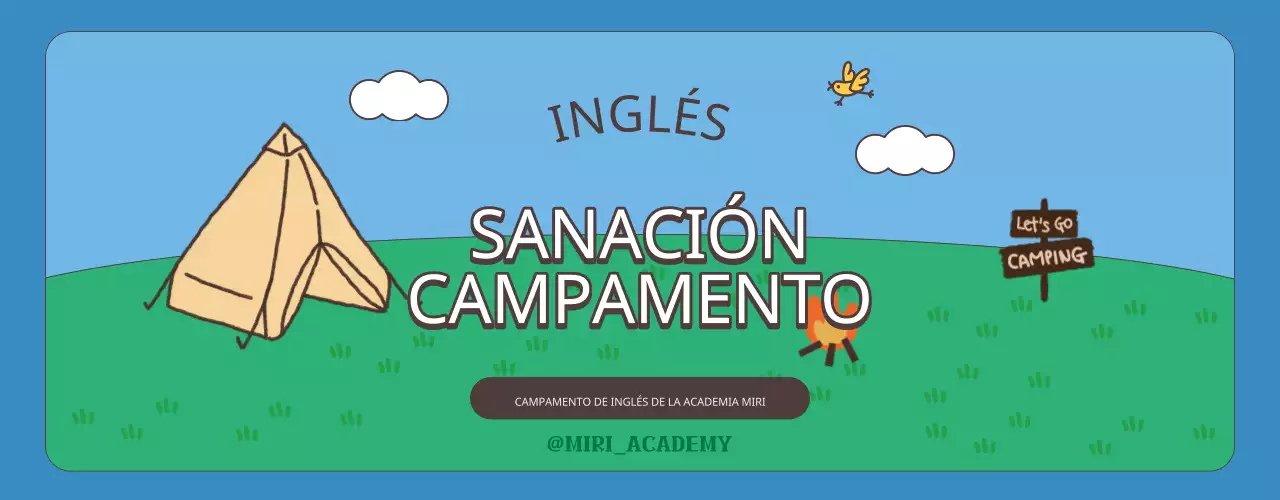 Concepto de campamento inglés Academy de Camping Illustrated