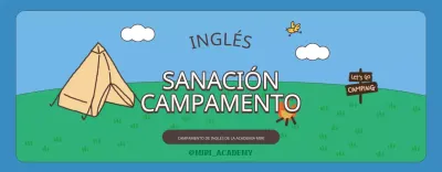 Concepto de campamento inglés Academy de Camping Illustrated