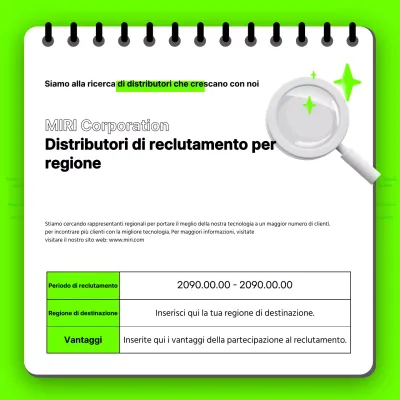 Un'agenzia di reclutamento kitsch in colori fluorescenti e in bianco e nero