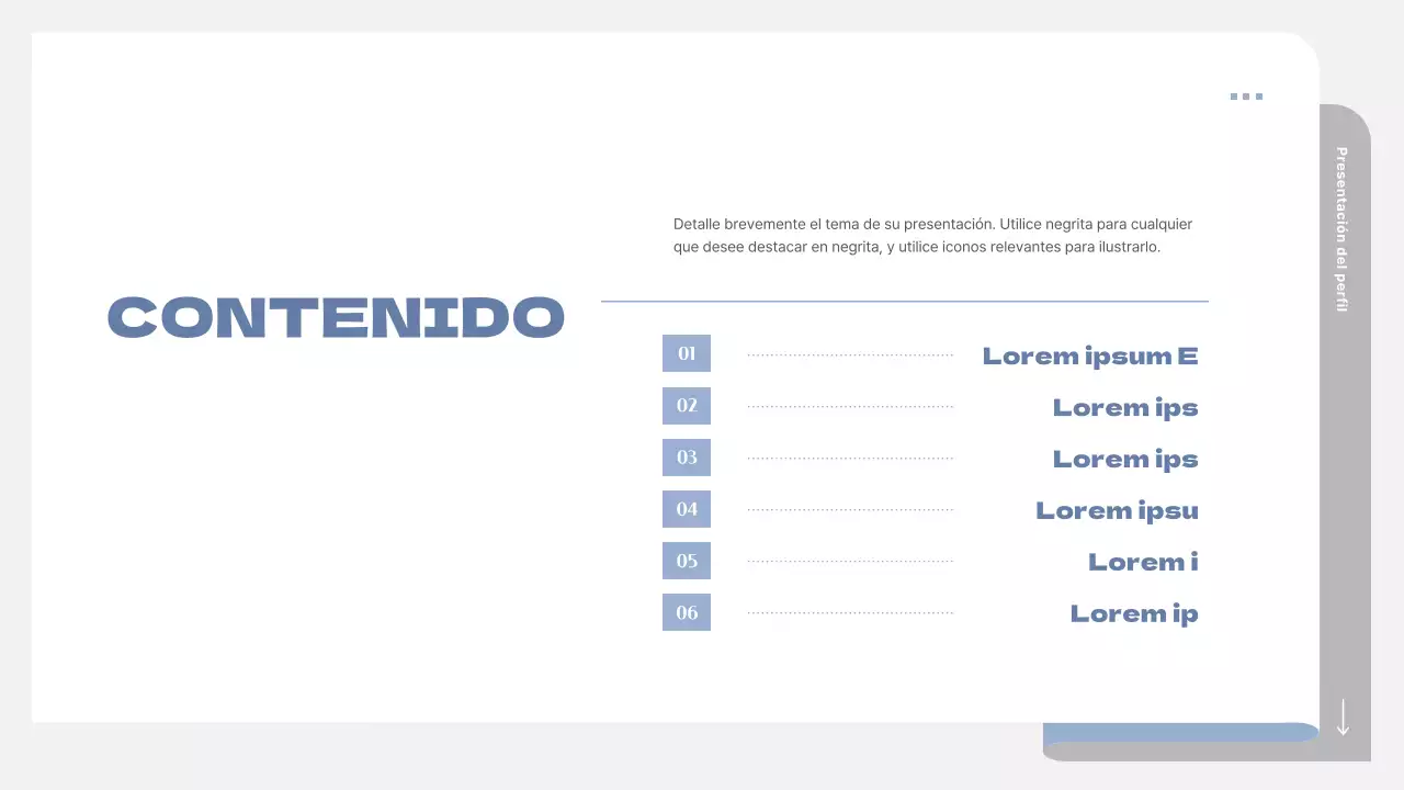 Un sencillo folleto escolar en gris y azul