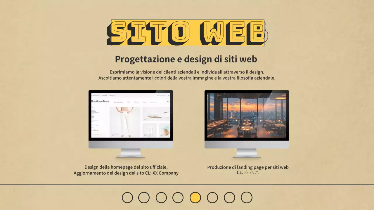 Portfolio verde e giallo per designer moderni