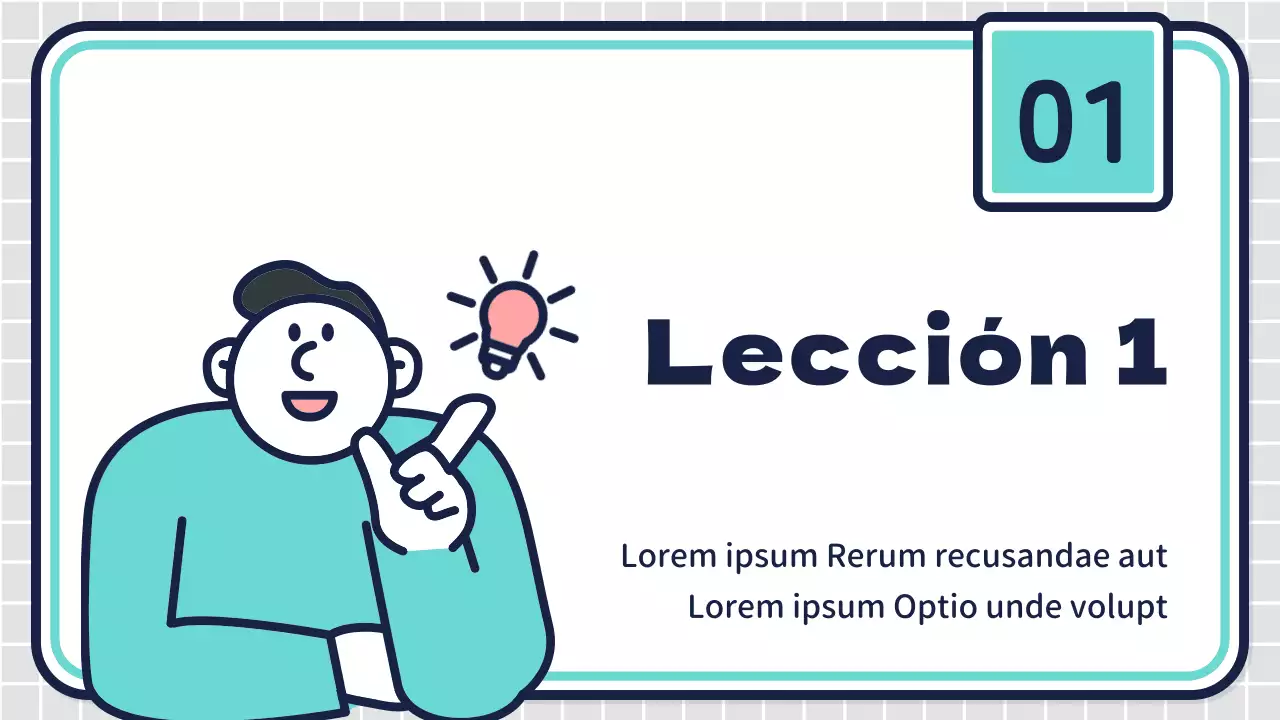 Lecciones de secundaria con personajes de color rosa y menta