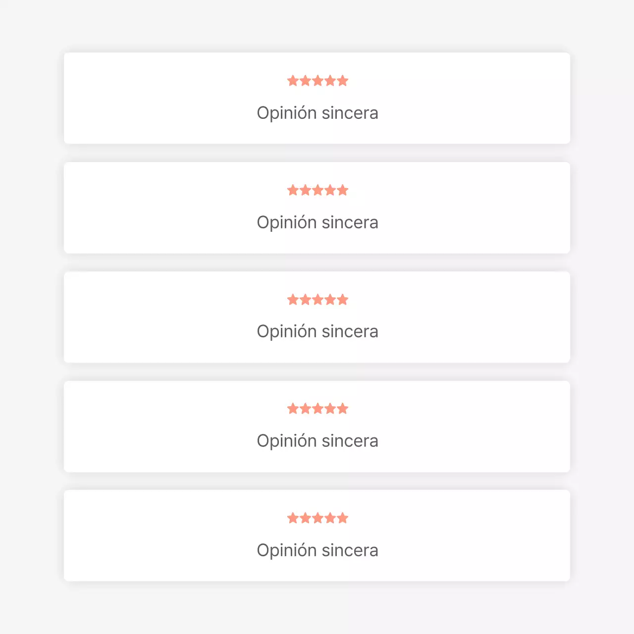 Una reseña o anuncio de una tienda de moda con un sencillo estilo de emoji blanco y gris.