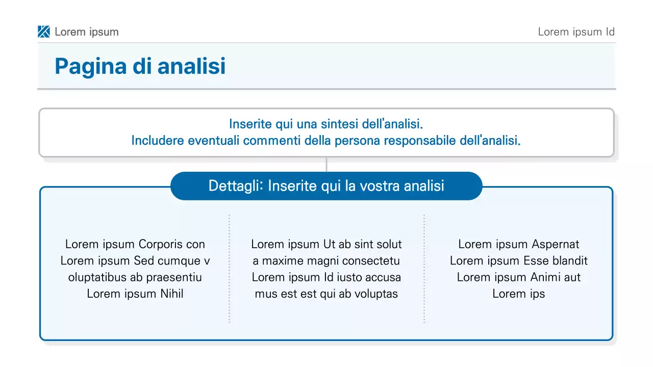 Una semplice presentazione stampabile in bianco e blu