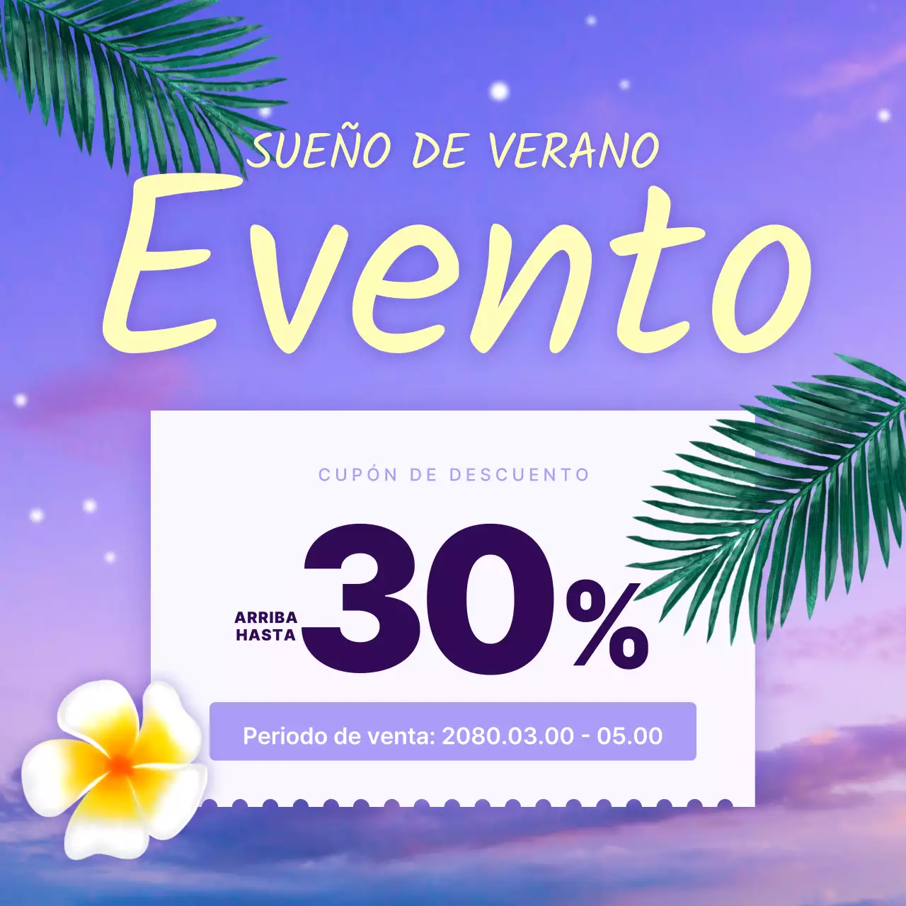 Promueva unas modernas rebajas de verano en color morado