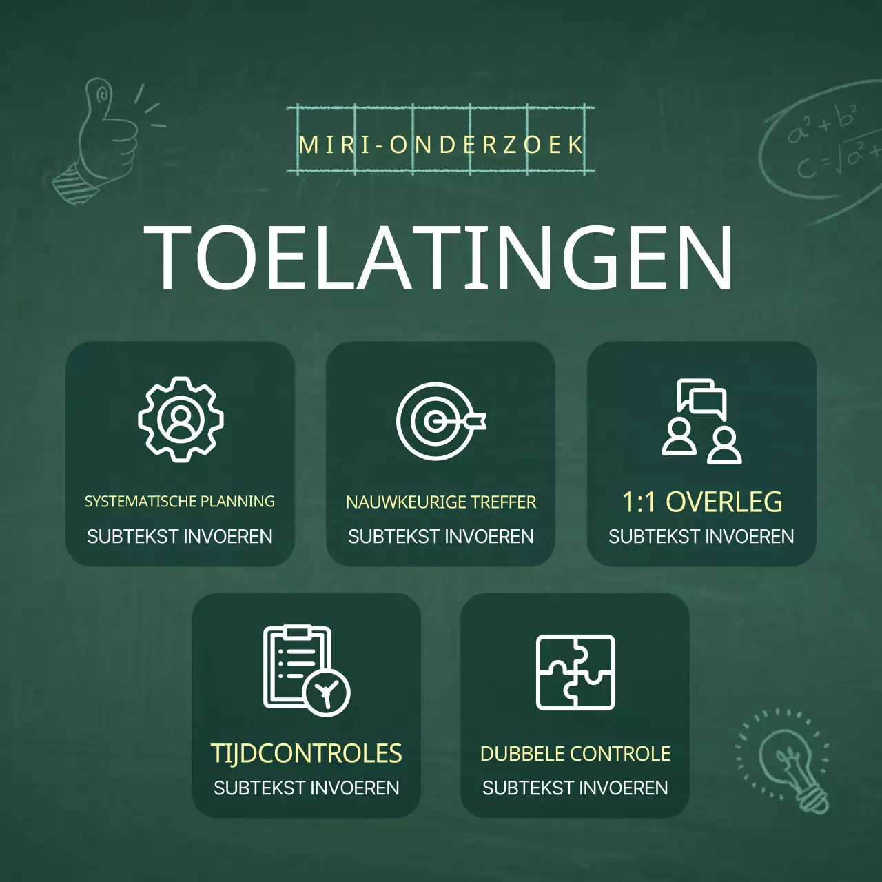 Een eenvoudige groen-witte schoolgids