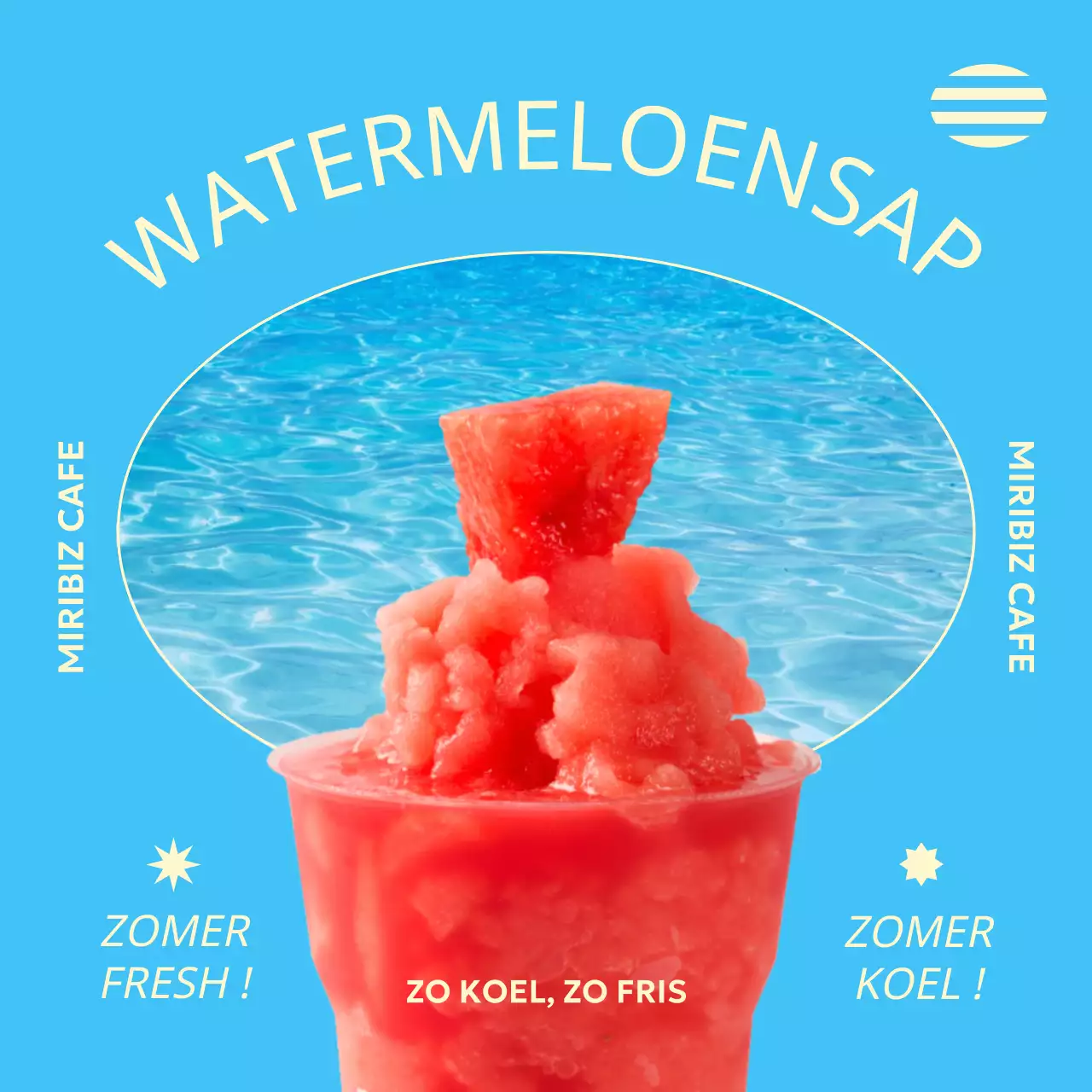 Watermeloensapbanner om je koel te houden in de zomer