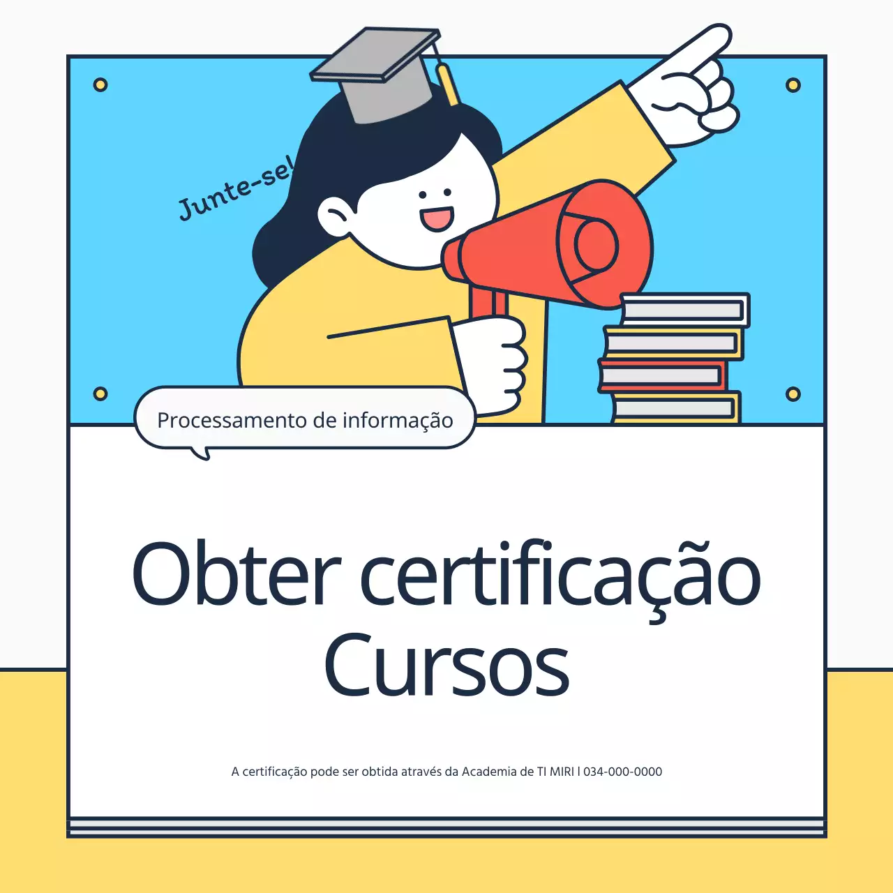 Sobre a certificação amarela e azul clara