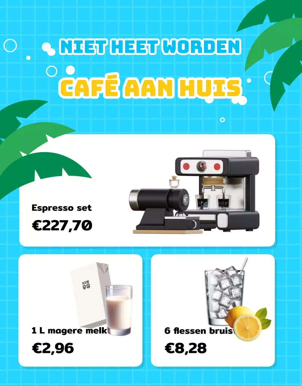 Promoot een mooie zomerpromotie in lichtblauw