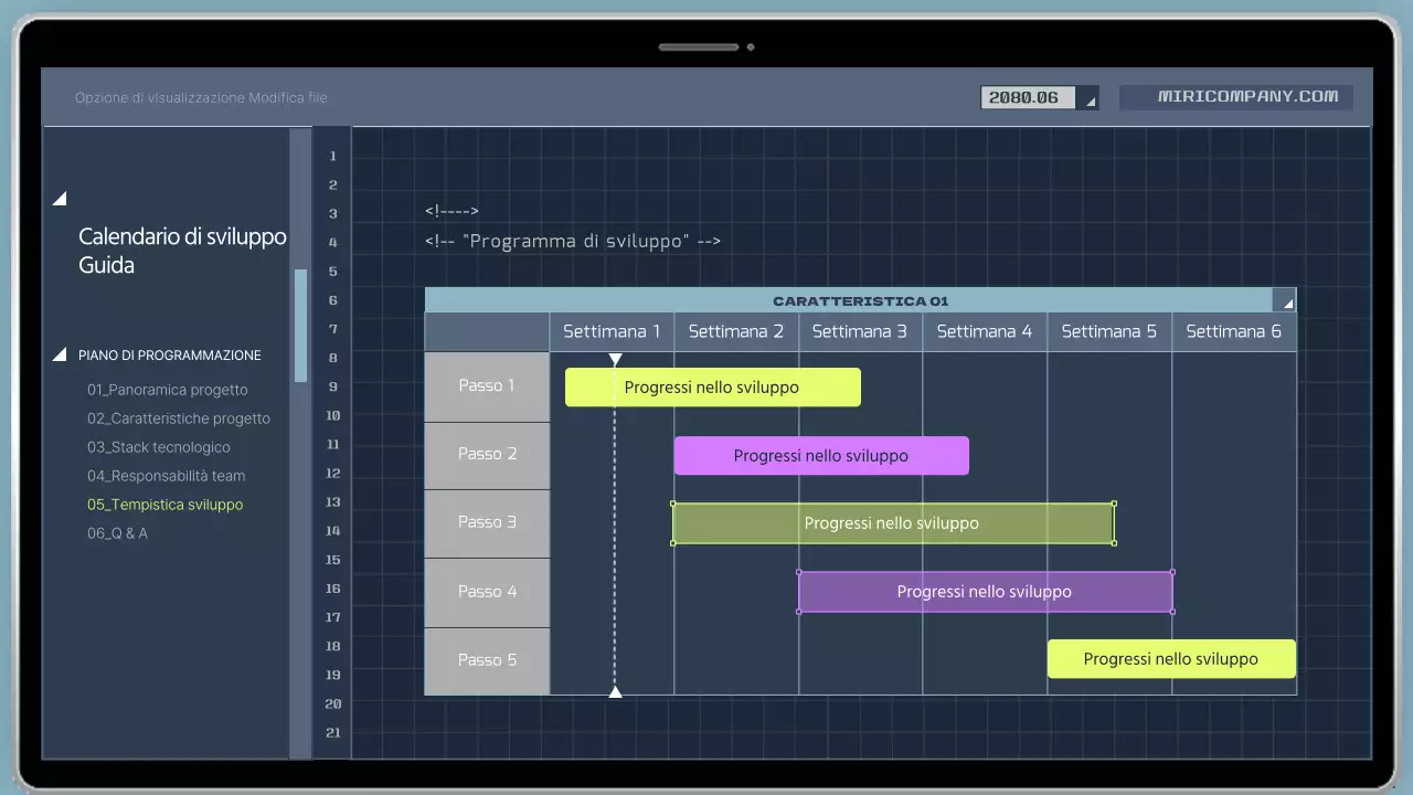 Prospetto del programma di codifica per sviluppatori in stile cyber in blu navy e giallo