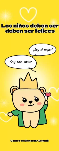 Centro de bienestar infantil luminoso y divertido con simpáticos personajes