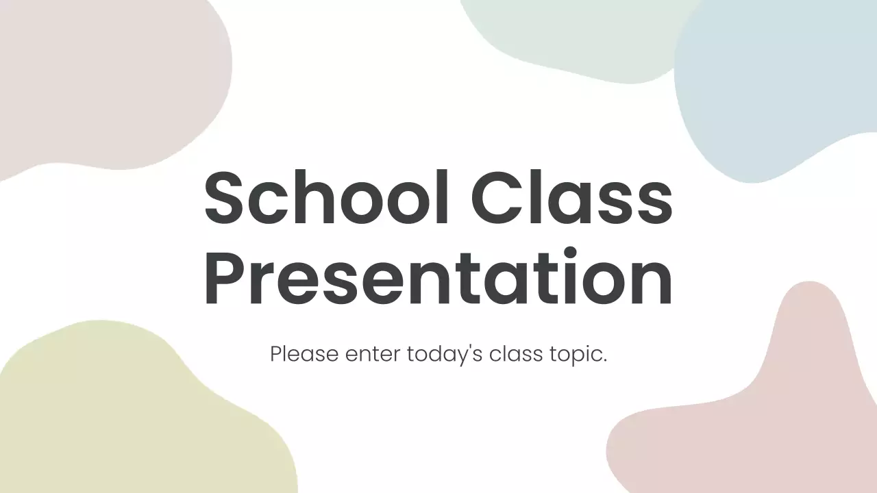 Beige Simple School Presentation