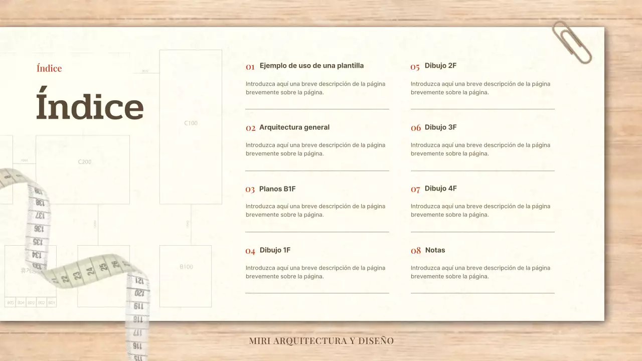 Arquitectura y diseño sencillos en rojo y beige