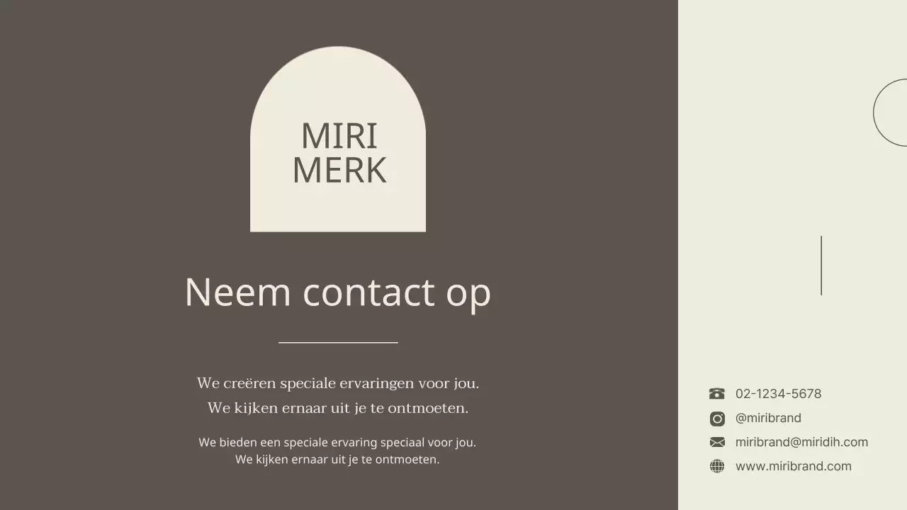 Een luxueus kleinzakelijk merk in bruin en ivoor